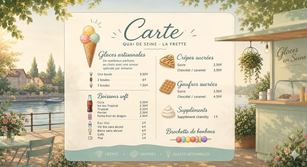 La carte Glaces en Seine — cliquez pour voir tous les parfums