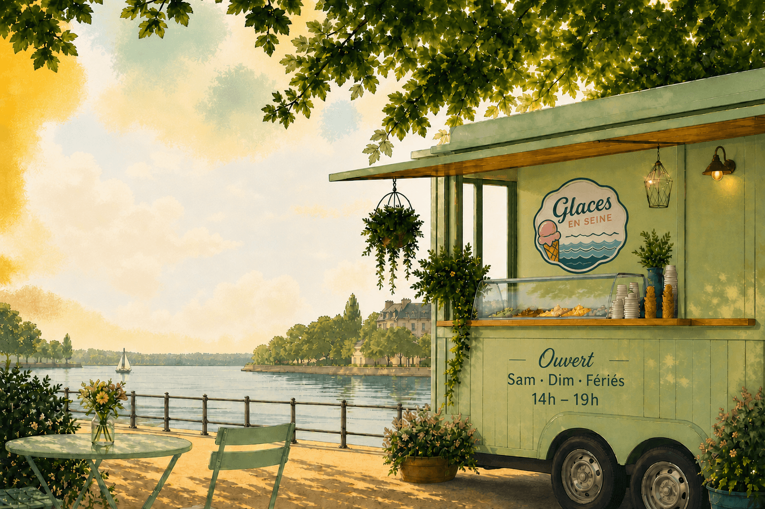 Glaces en Seine — la caravane gourmande sur les quais de Seine à La Frette